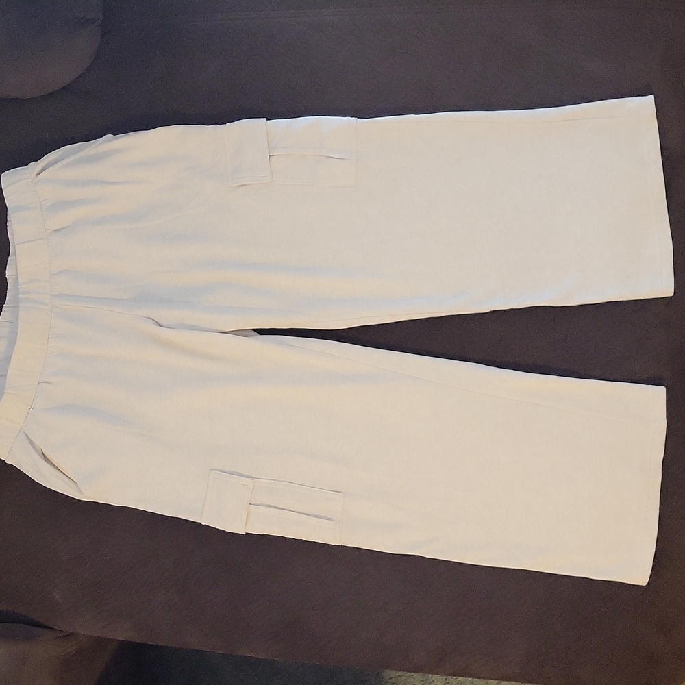 Maurices Cream Colored Cargo Lounge Pants.